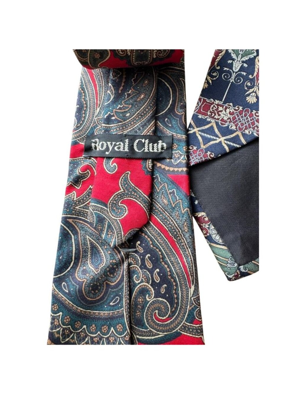 Set Of 9 Vintage Mens Ties Featuring Paisley Stripes & Geometric Patterns Variou - Picture 8 of 8